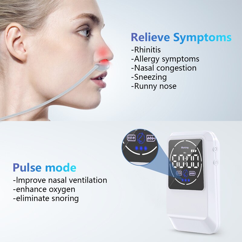 Rhinitis Sinusitis 650nm Laser Therapy Machine Nose Care Bionase Massage Device Laser Treatment Health Care-KTS HEALTHCARE