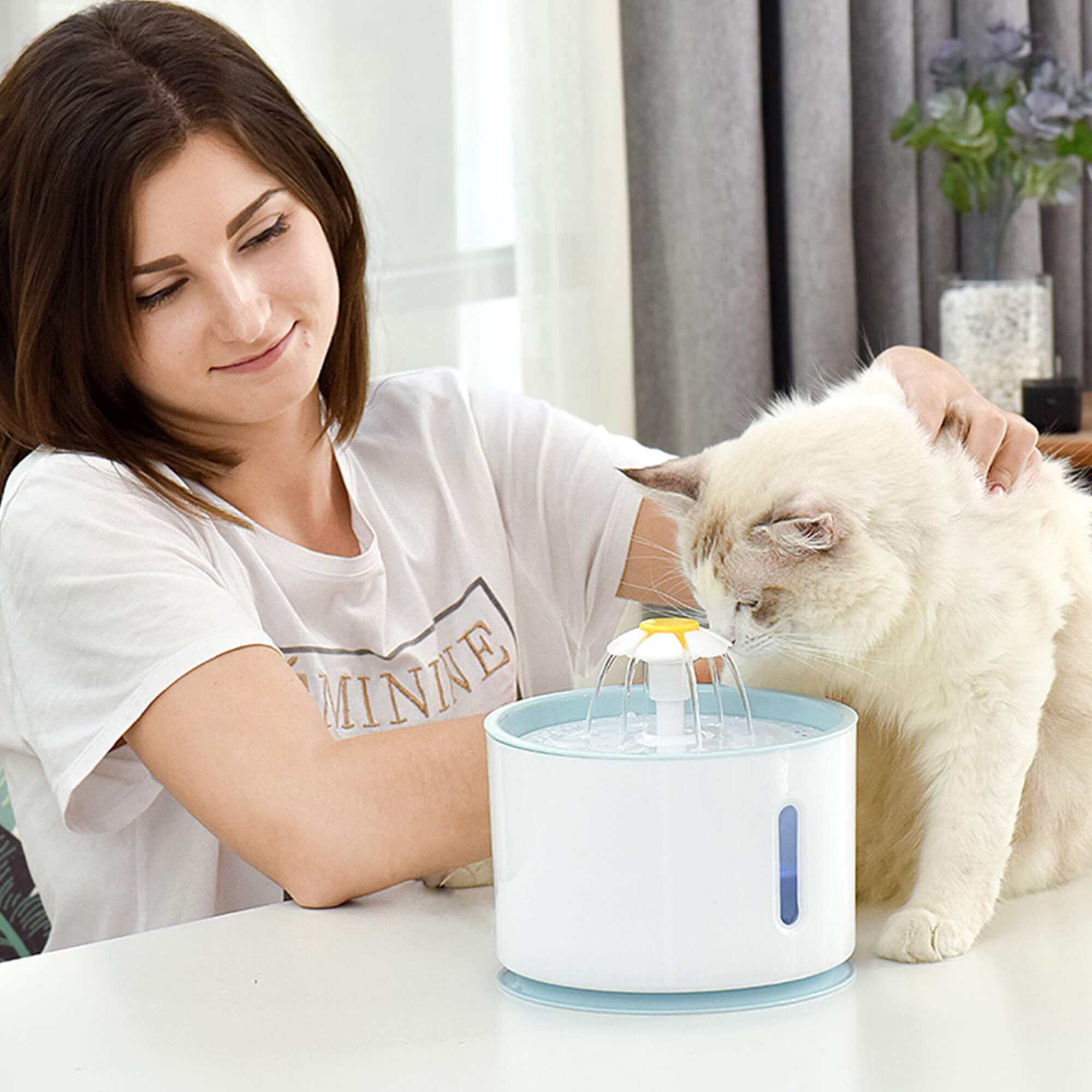 2.4L pet dog water fountain