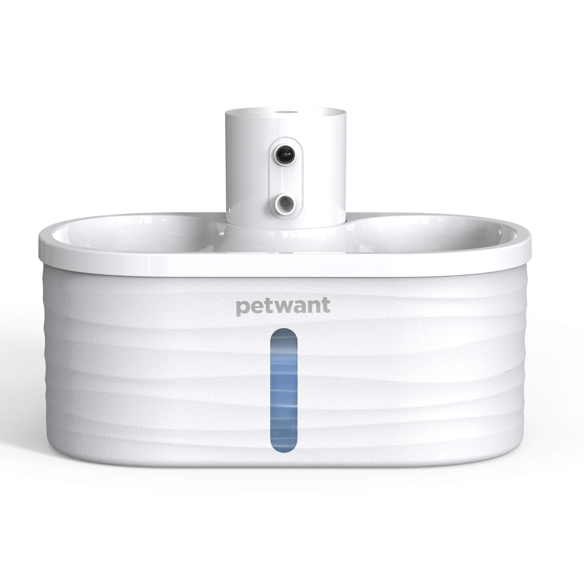 Petwant New Design 2.5L Wireless Rechargeable Battery Operated Cat Water Fountain Infrared Sensor 3 Flow Modes BPA-Free Quiet Pump Pet Water Dispenser for Pets Inside or Outdoor