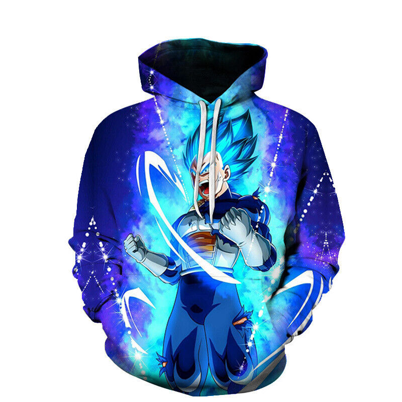 Mens Dragon Ball Z Son Vegeta Combat Coat Sweater Hoodie Sweatshirt Jumper For Men
