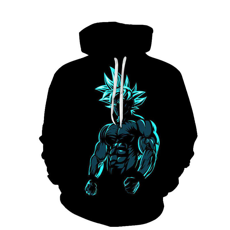 Adult Dragon Ball Super Saiyan Black Son Long Sleeve Hoodies Sweatshirts For Men