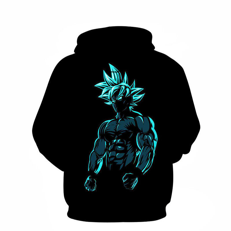 Adult Dragon Ball Super Saiyan Black Son Long Sleeve Hoodies Sweatshirts For Men