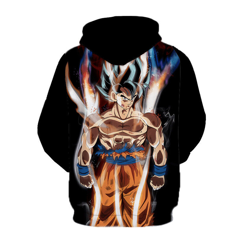 Mens Dragon Ball Z Son Goku Combat Coat Sweater Hoodie Sweatshirt Jumper