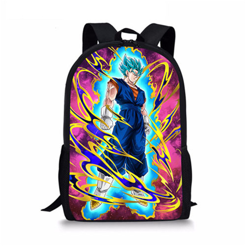 DBZ Vegeta Student Backpack Book Bags