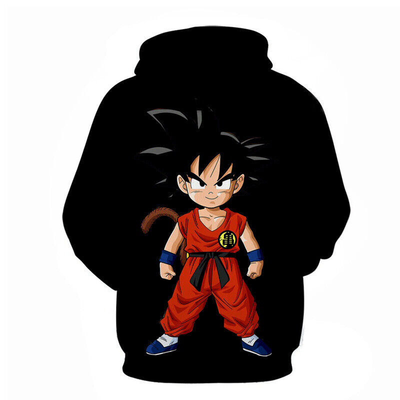 Mens Dragon Ball Z Little Son Goku Kakarot Long Sleeve Sweater Hoodie Pullover