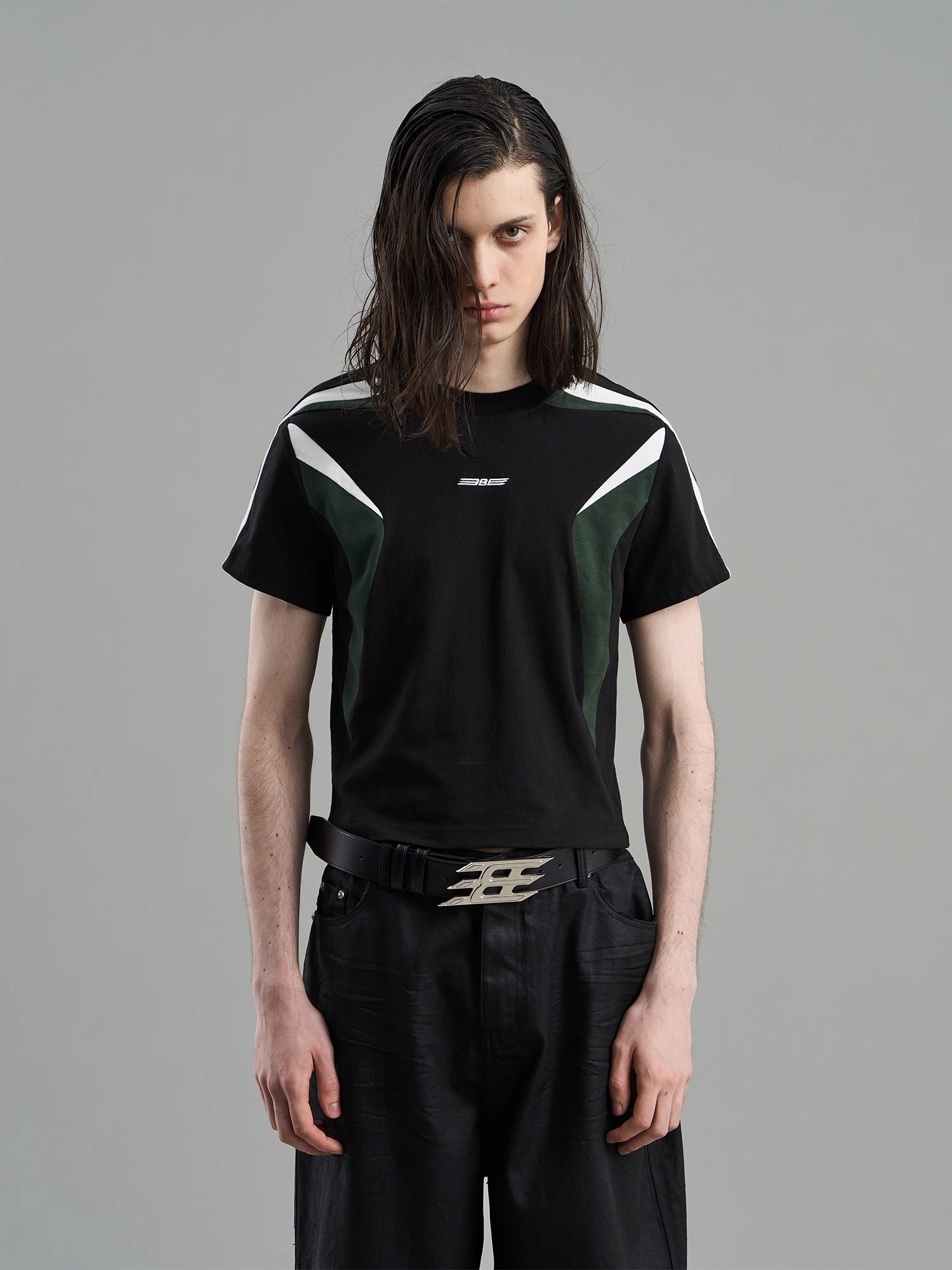 BLINDNOPLAN 23SS COLOR BLOCK SHORT T-SHIRT