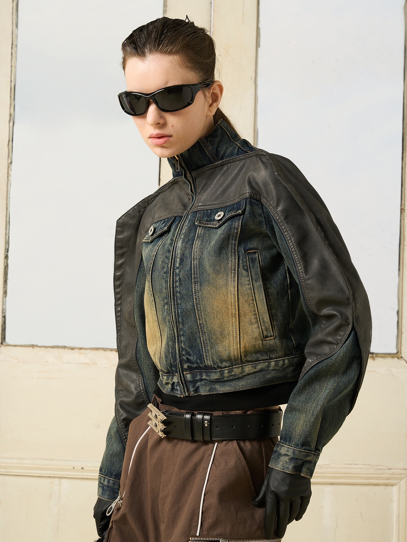 1/3 BLIND 23SS SLIM FIT FLYING LAPEL DENIM JACKET