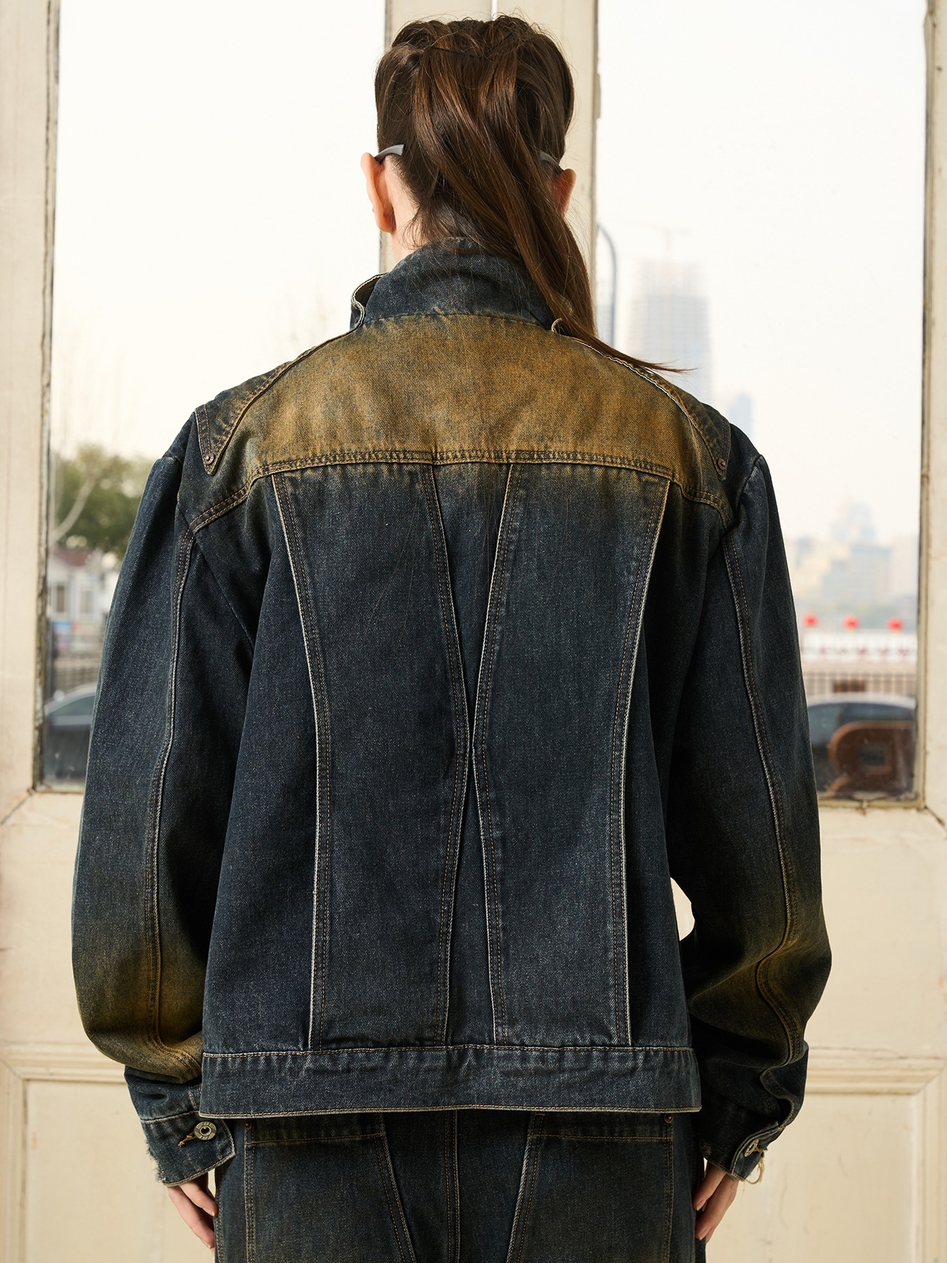 1/3 BLIND 23SS FLIGHTY COLLISION STUDS DENIM WASHED JACKET