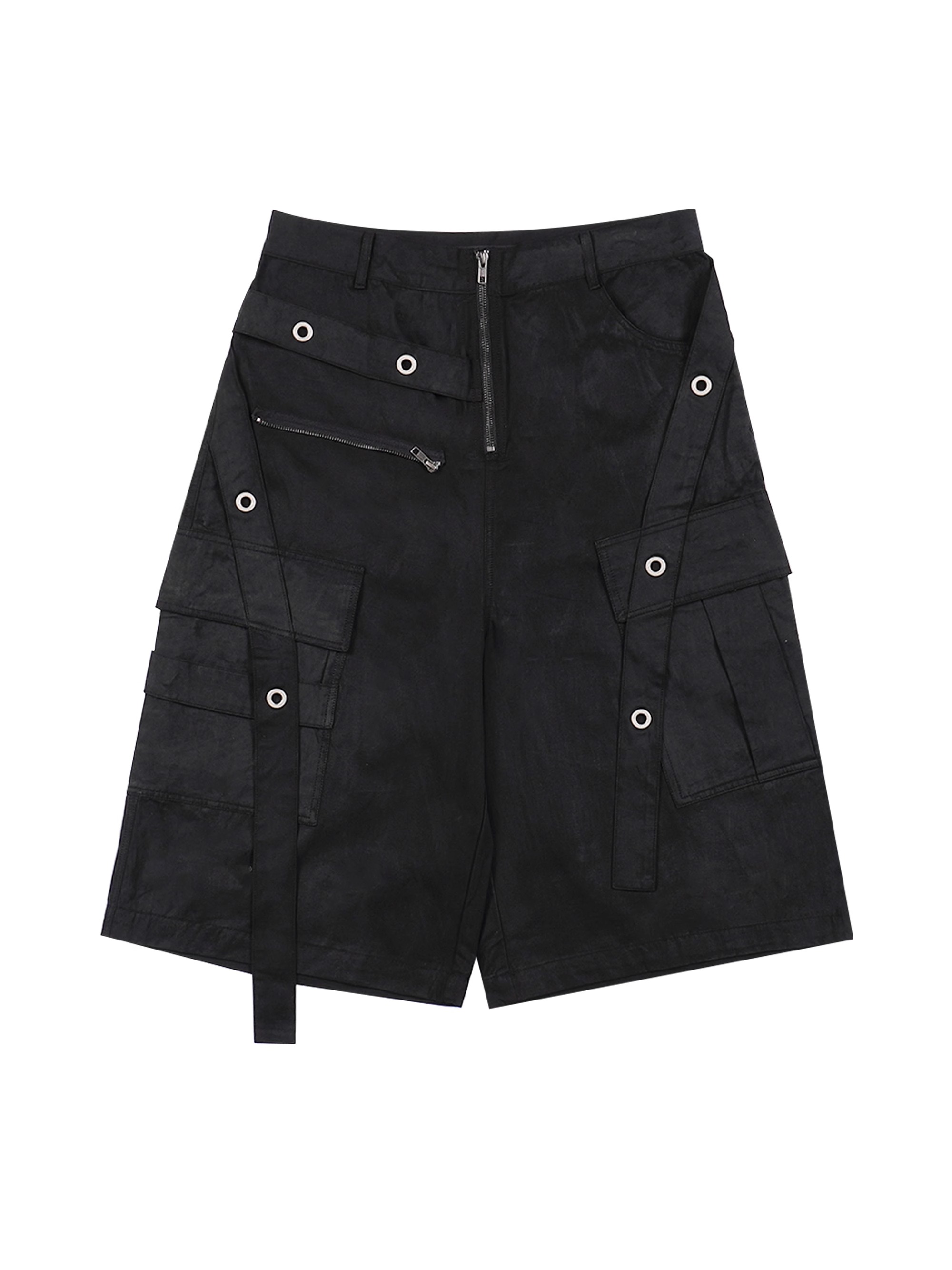 BLINDNOPLAN 23SS METAL-COATED WAXED WORK SHORTS