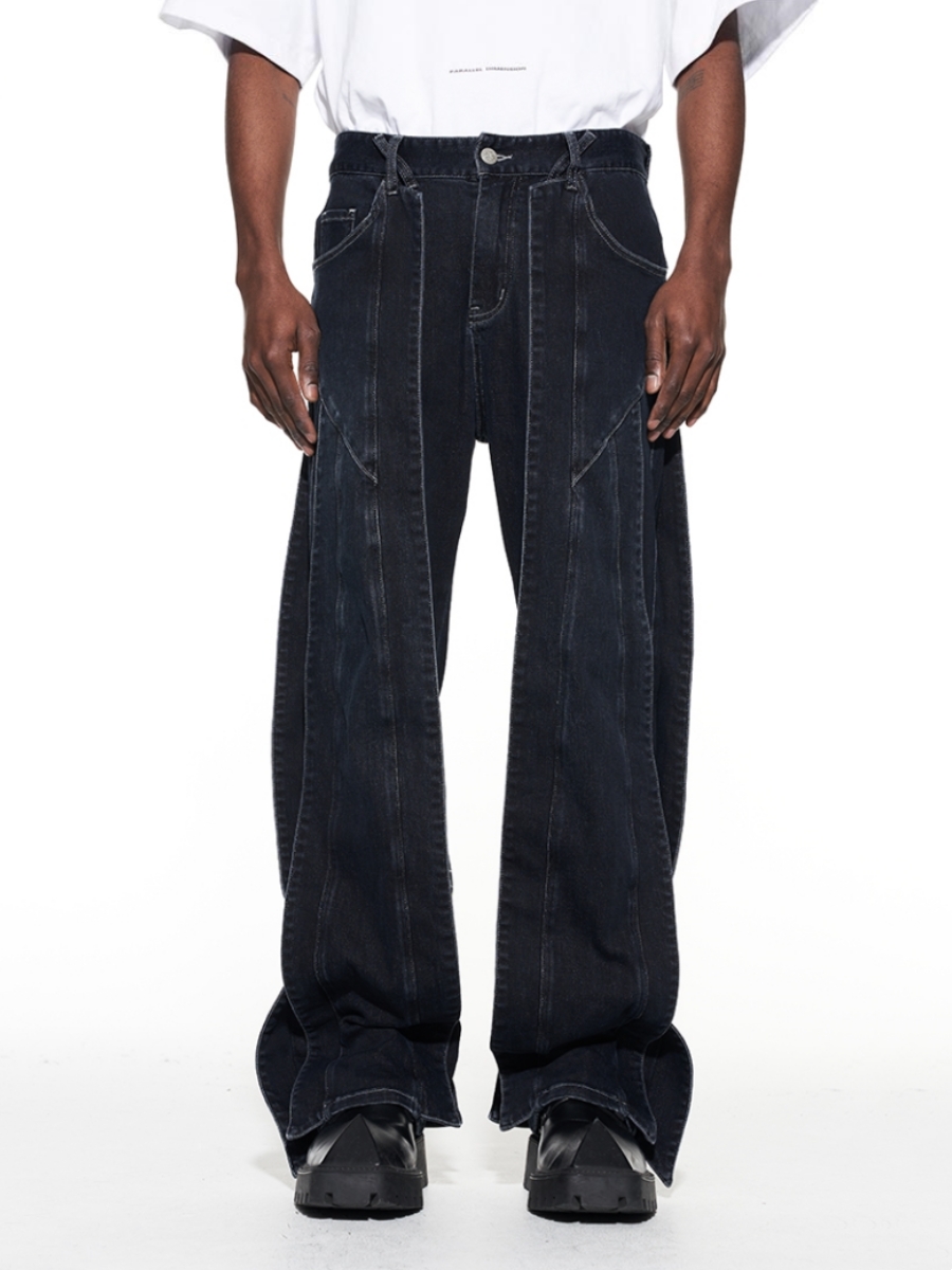 BLIND NO PLAN 22AW STEREOSCOPIC SPLICE JEANS