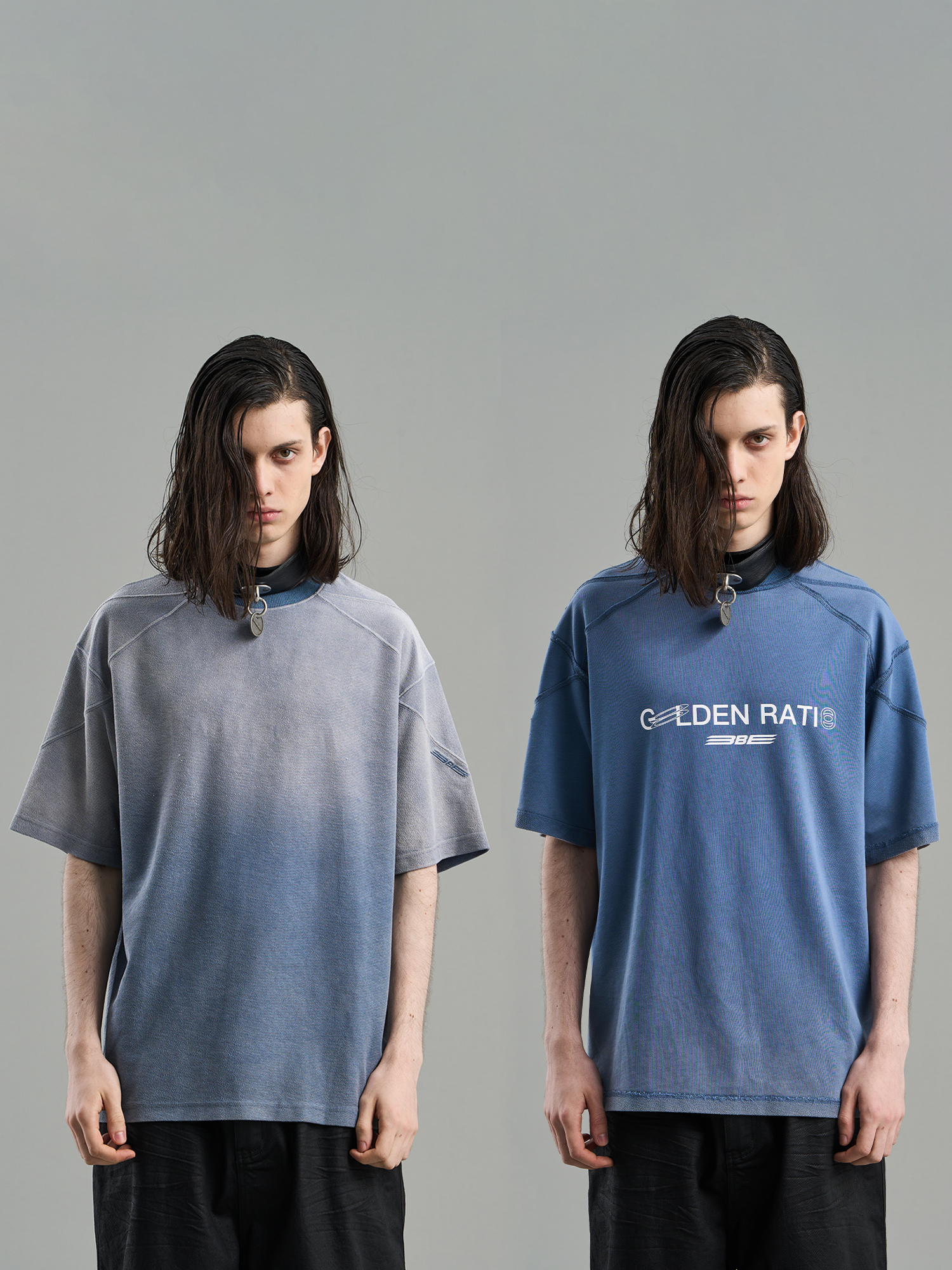 BLINDNOPLAN 23SS DUAL-WEAR WASHED PRINT T-SHIRT