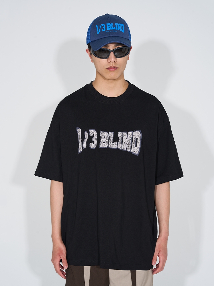 1/3BLIND 22SS WALF CHECKS LOGO TEE