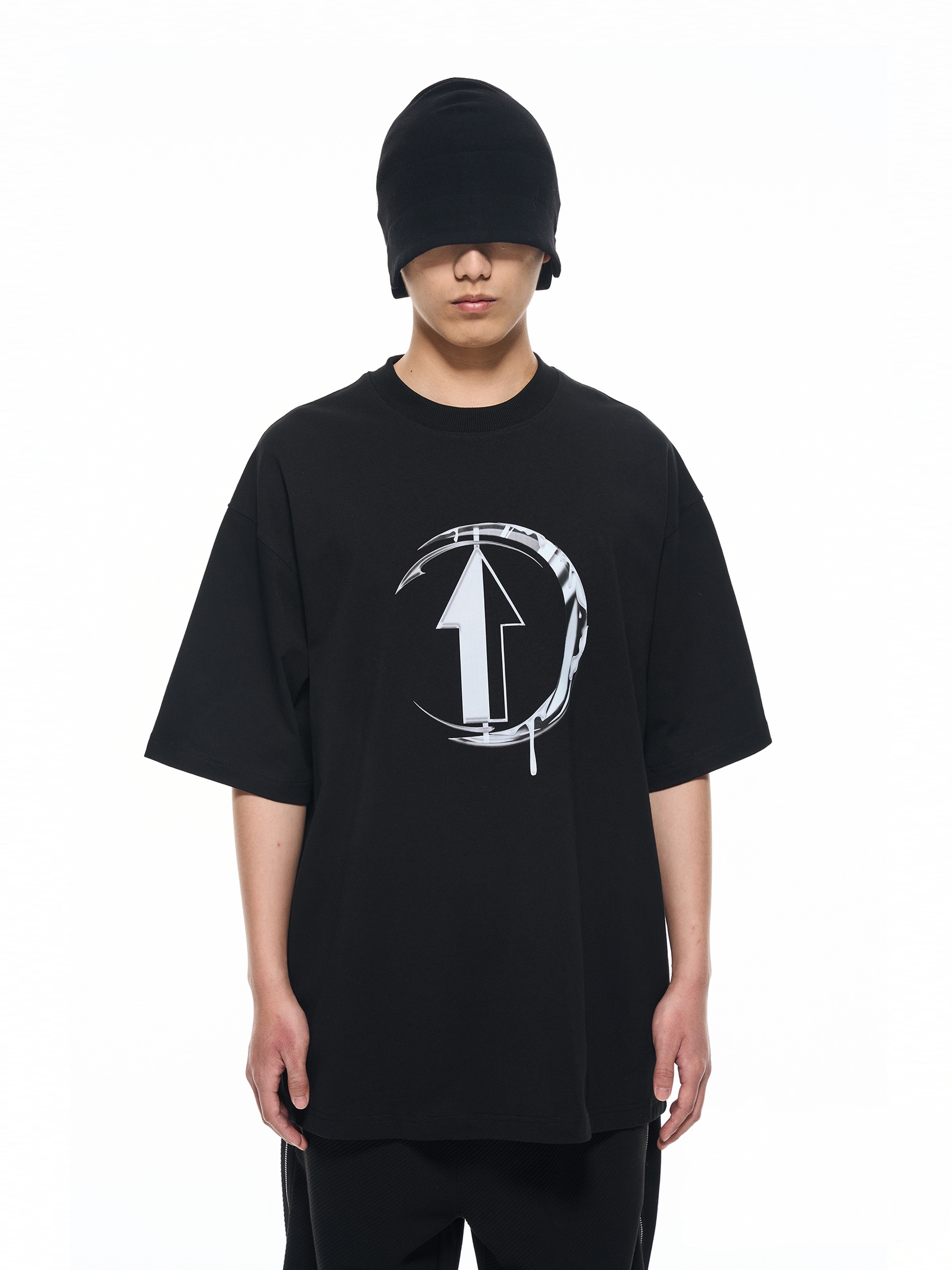 BLIND NO PLAN × DISCAREA 22SS LIQUID EFFECT PRINT TEE
