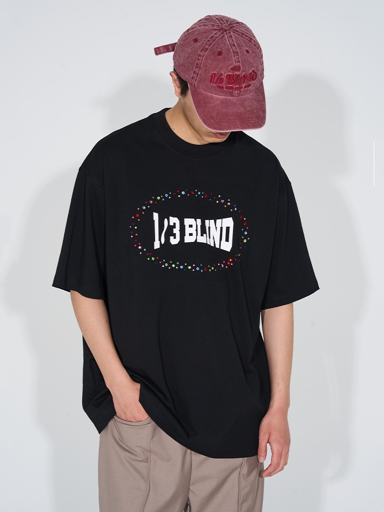 1/3BLIND 22SS RHINESTONE LOGO TEE