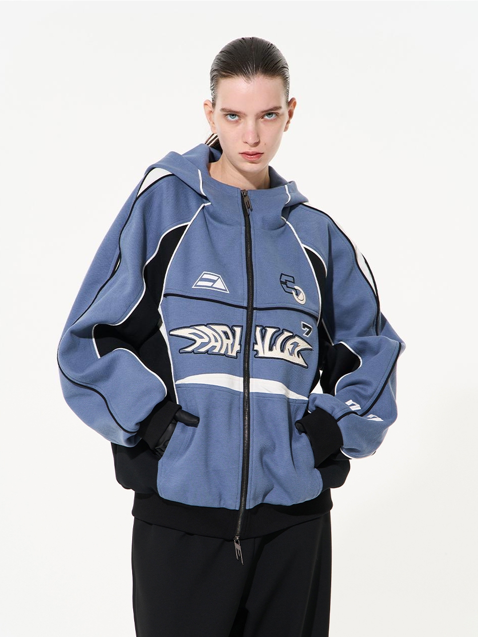 BLIND NO PLAN 23SS COLOR COLLISION MOTORCYCLE HOODIE