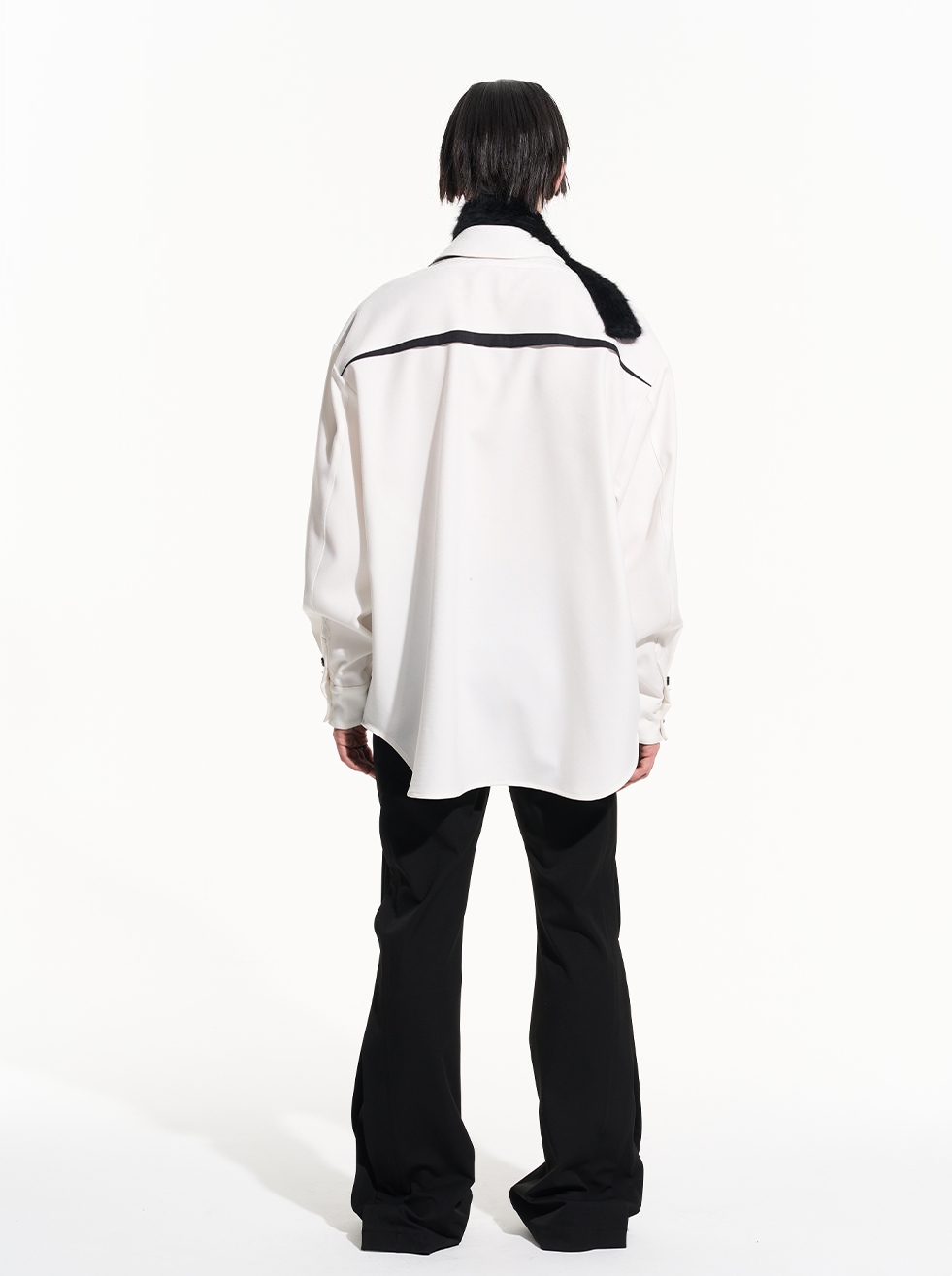 BLIND NO PLAN 22AW LAYERED SPLICE MULTIPLE COLLAR SHIRT