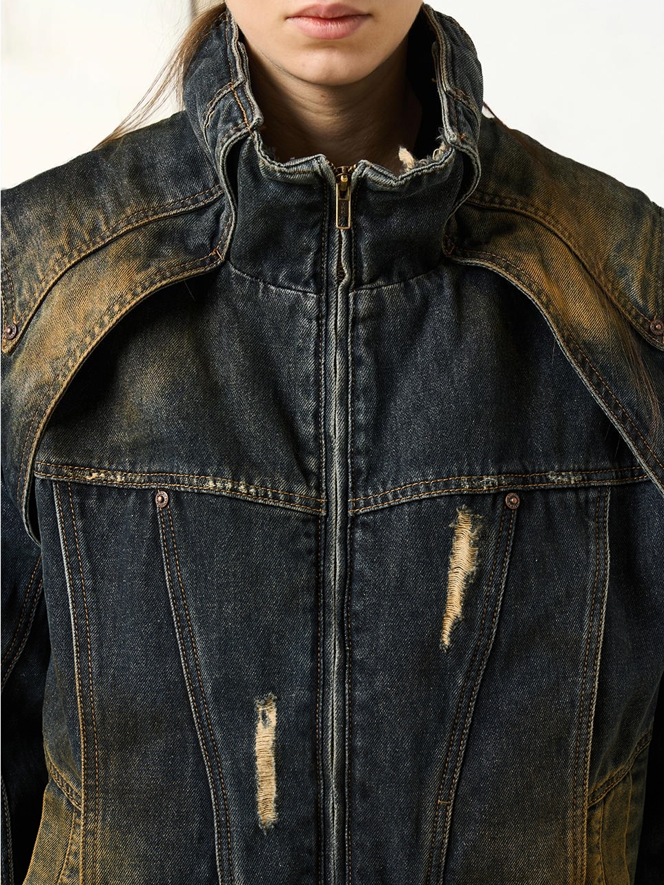1/3 BLIND 23SS FLIGHTY COLLISION STUDS DENIM WASHED JACKET