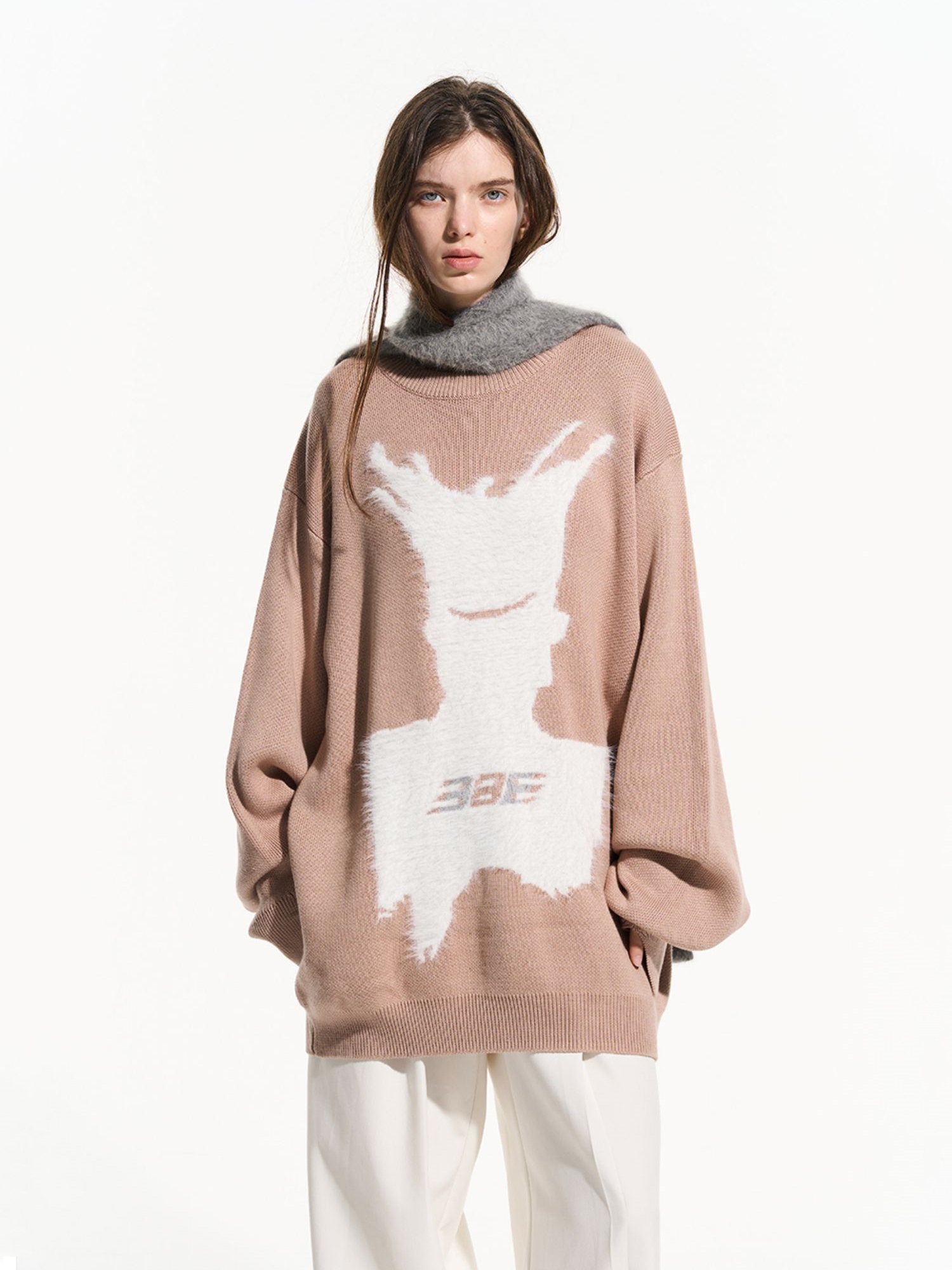 BLIND NO PLAN 22AW PORTRAIT LOGO SWEATER