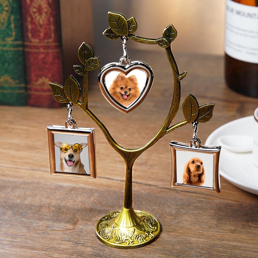 Custom Photo Frame Tree Shape Bronze Metal Creative Home Gifts for Pet - soufeelus