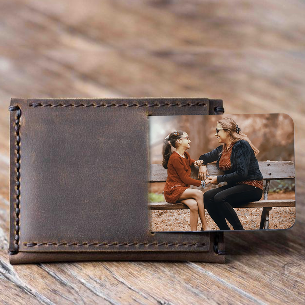 Custom Engraved Photo Wallet Card To My Mom Memorial Gift - soufeelus