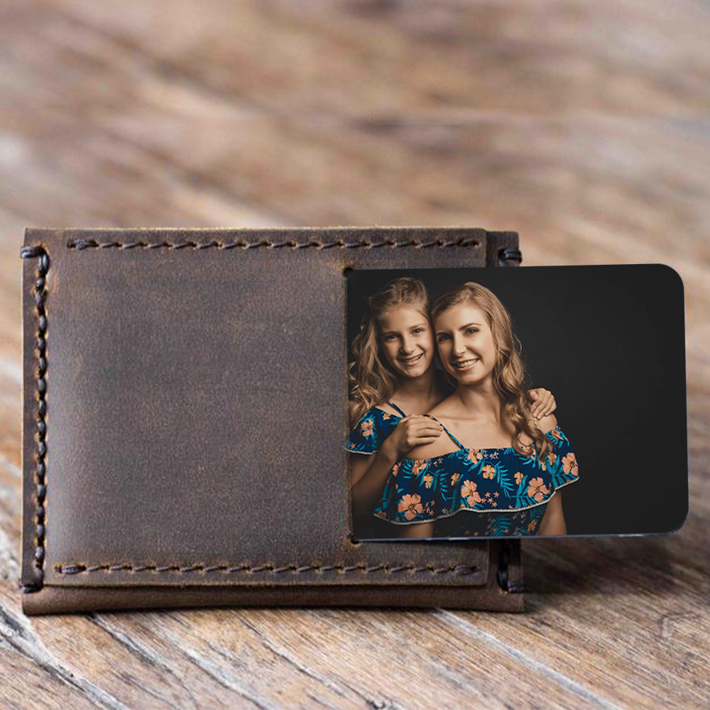 Custom Photo Engraved Name Wallet Card Ticket Gifts for Mom - soufeelus