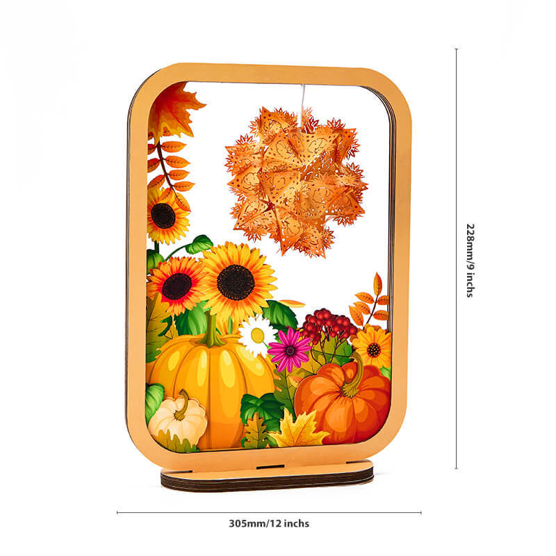 3D Paper Sculpture Night Light Fall Halloween Gifts for Kids and Adults Great Decor Light in Bedroom Living Room - soufeelus