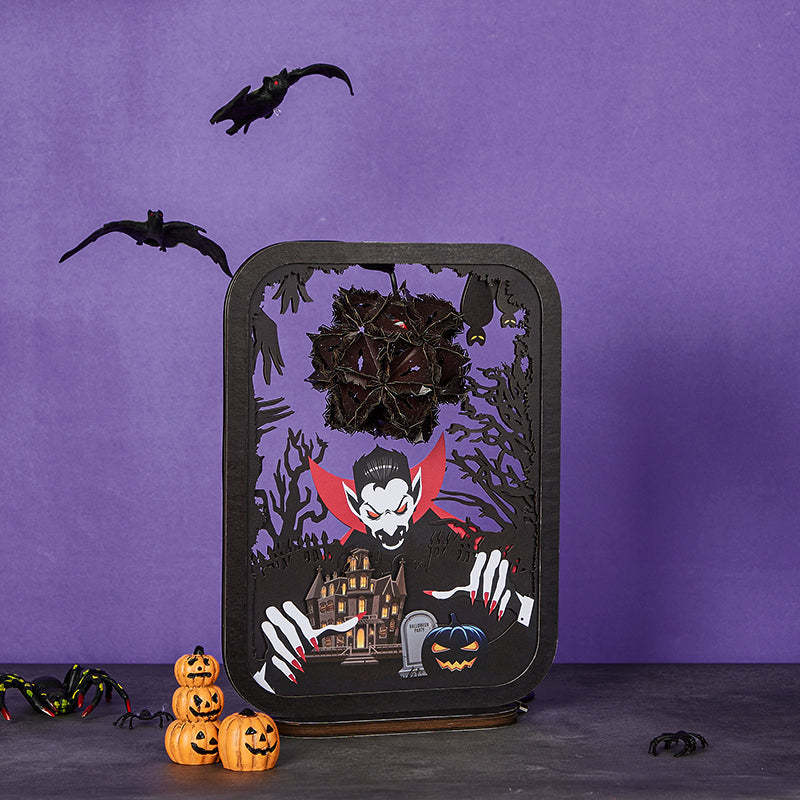 3D Paper Sculpture Night Light Fall Halloween Gifts for Kids and Adults Great Decor Light in Bedroom Living Room - soufeelus