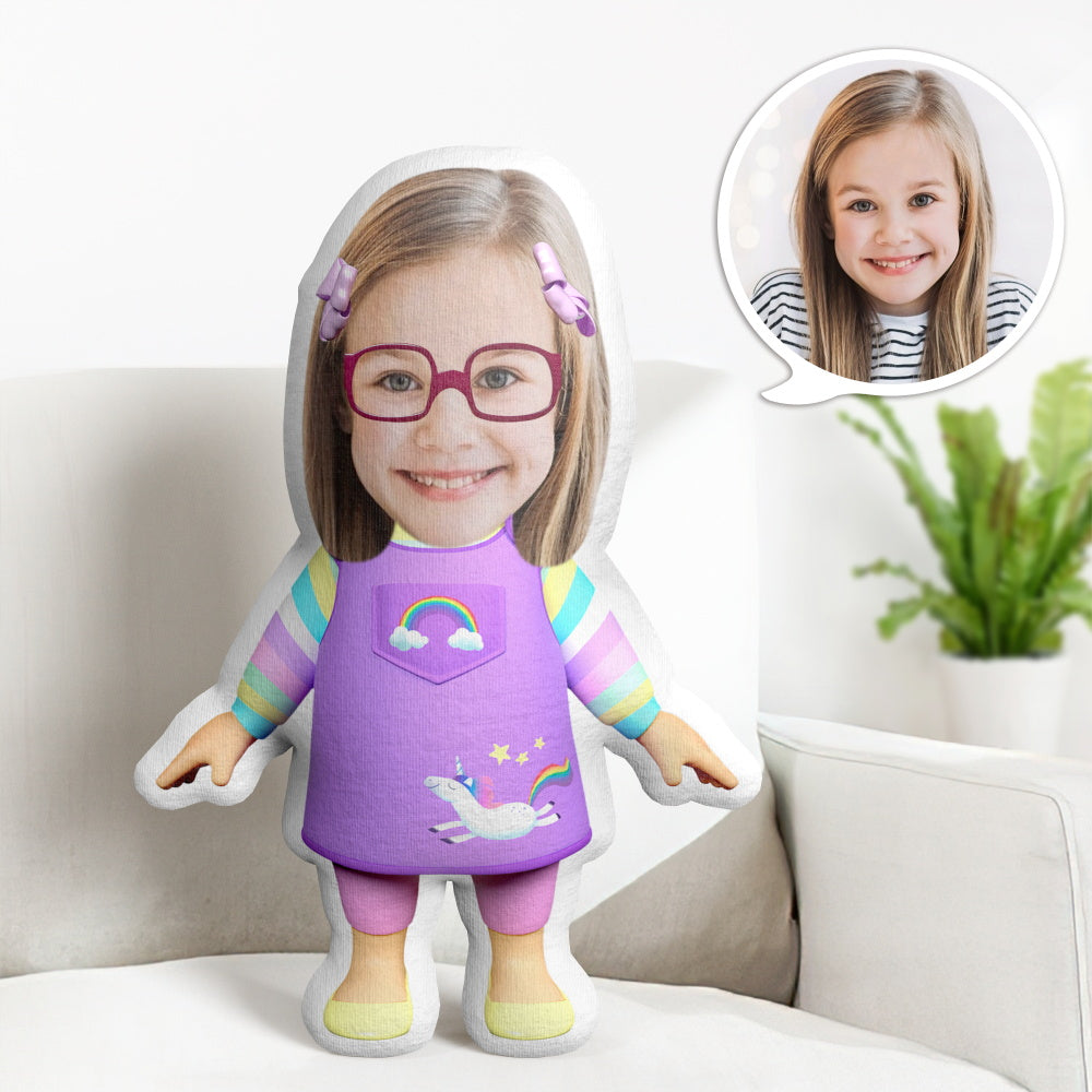 Cocomelon Gifts Minime Throw Pillow Custom Face Pillow Gifts Curly Haired Girl - soufeelus