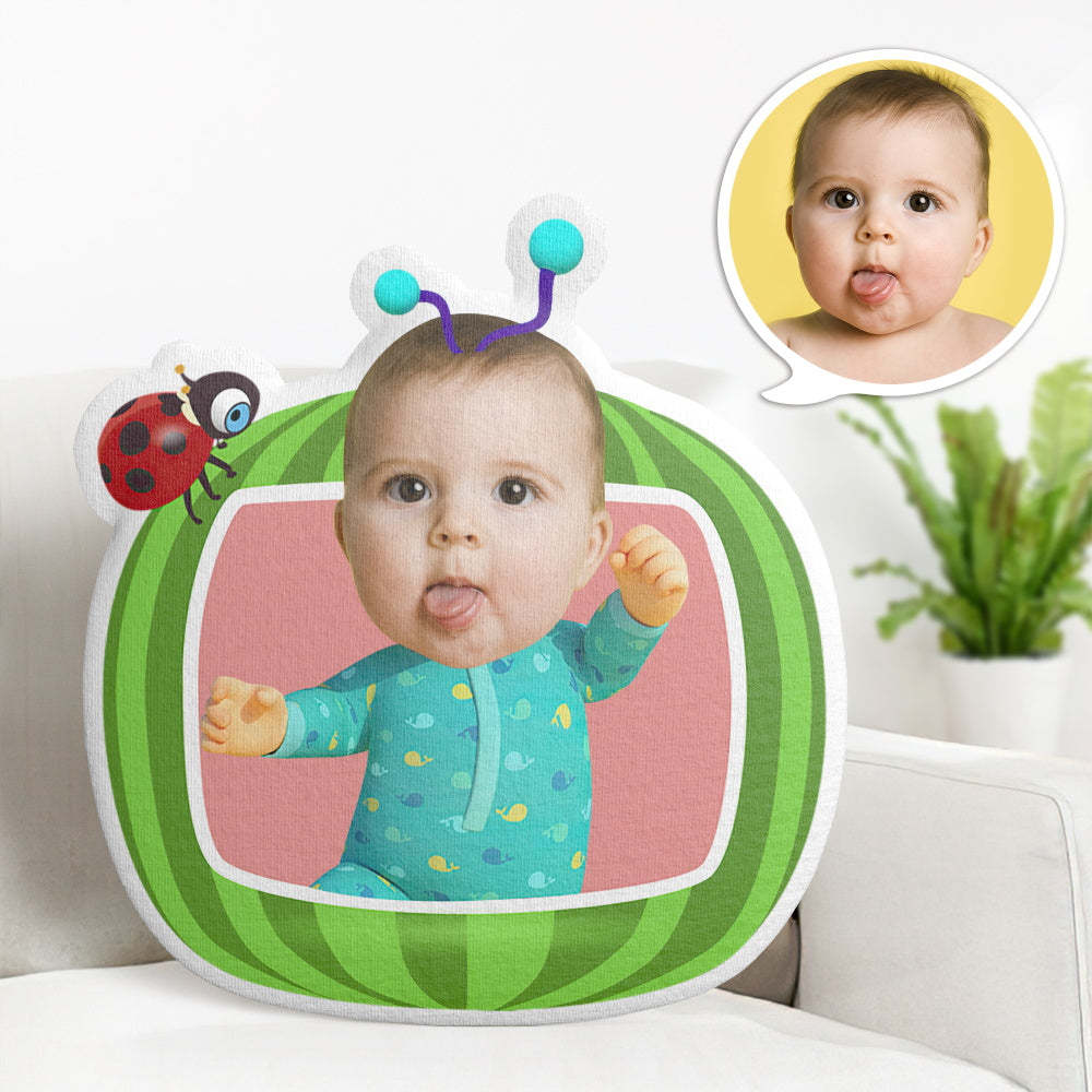 Cocomelon Gifts Custom Face Pillow Personalized Brother Minime Pillow Gifts - soufeelus