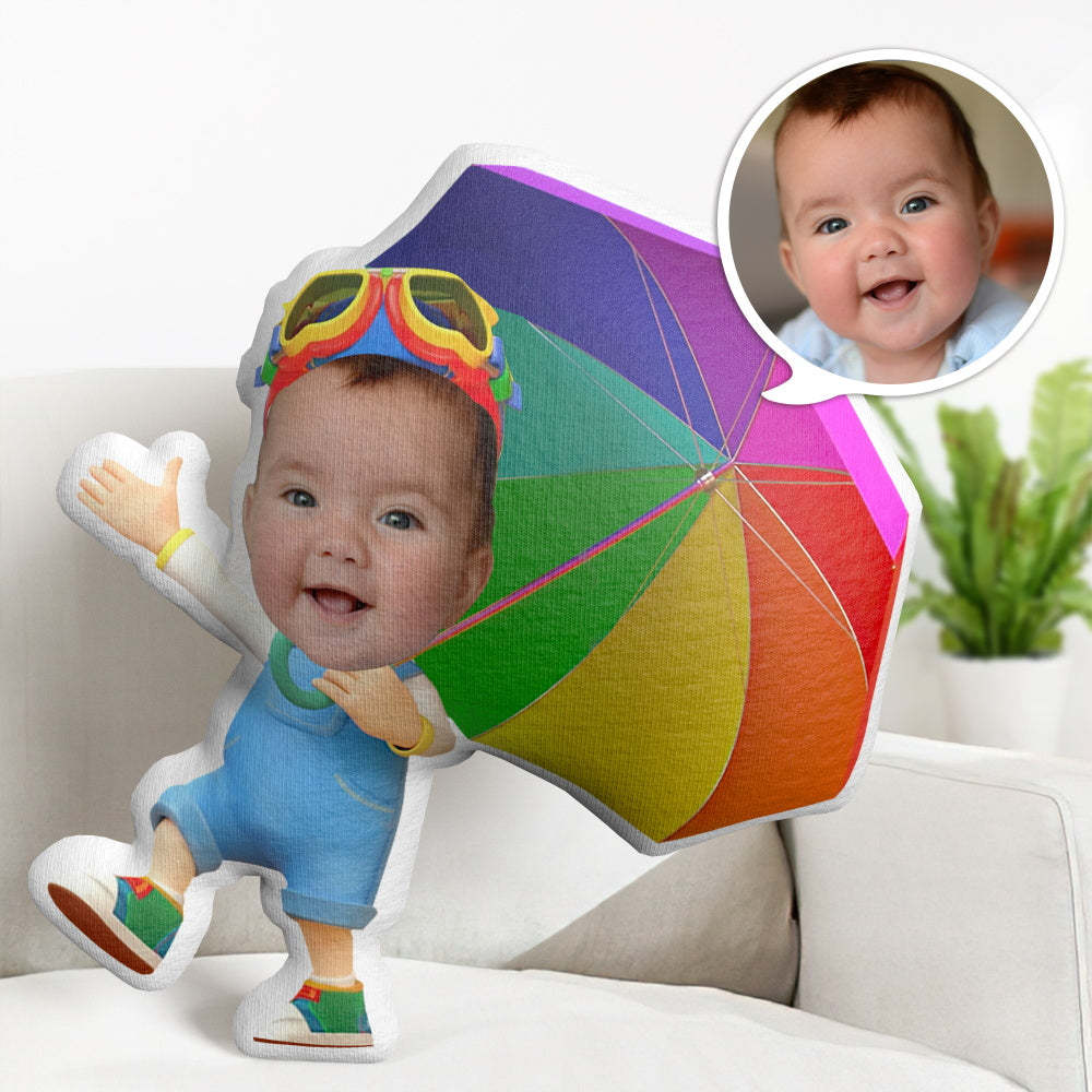 Personalized Face Minime Throw Pillow Custom Face Minime Throw Pillow Cocomelon Gifts - soufeelus