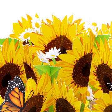 Sunflower Paper Bouquet Flower Bouquet Card for Mother's Day - 