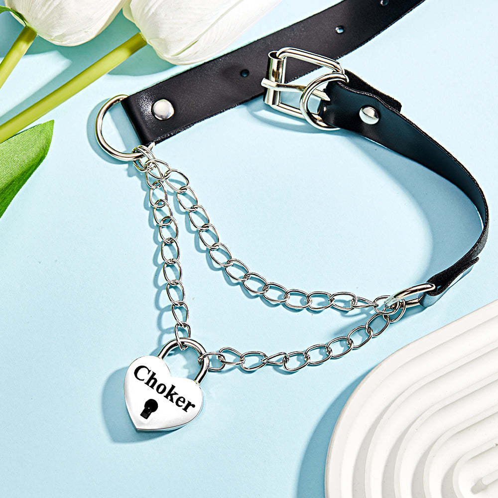 Custom Engraved Choker Love Key Fashion Exquisite Gifts - soufeelus