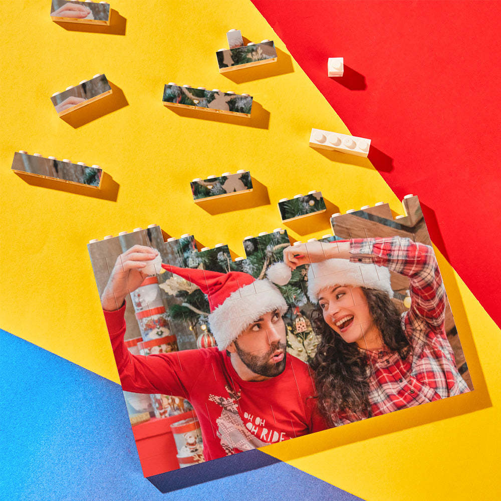 Personalised Photo Building Brick Custom Block Square Shape For Couple - soufeelus