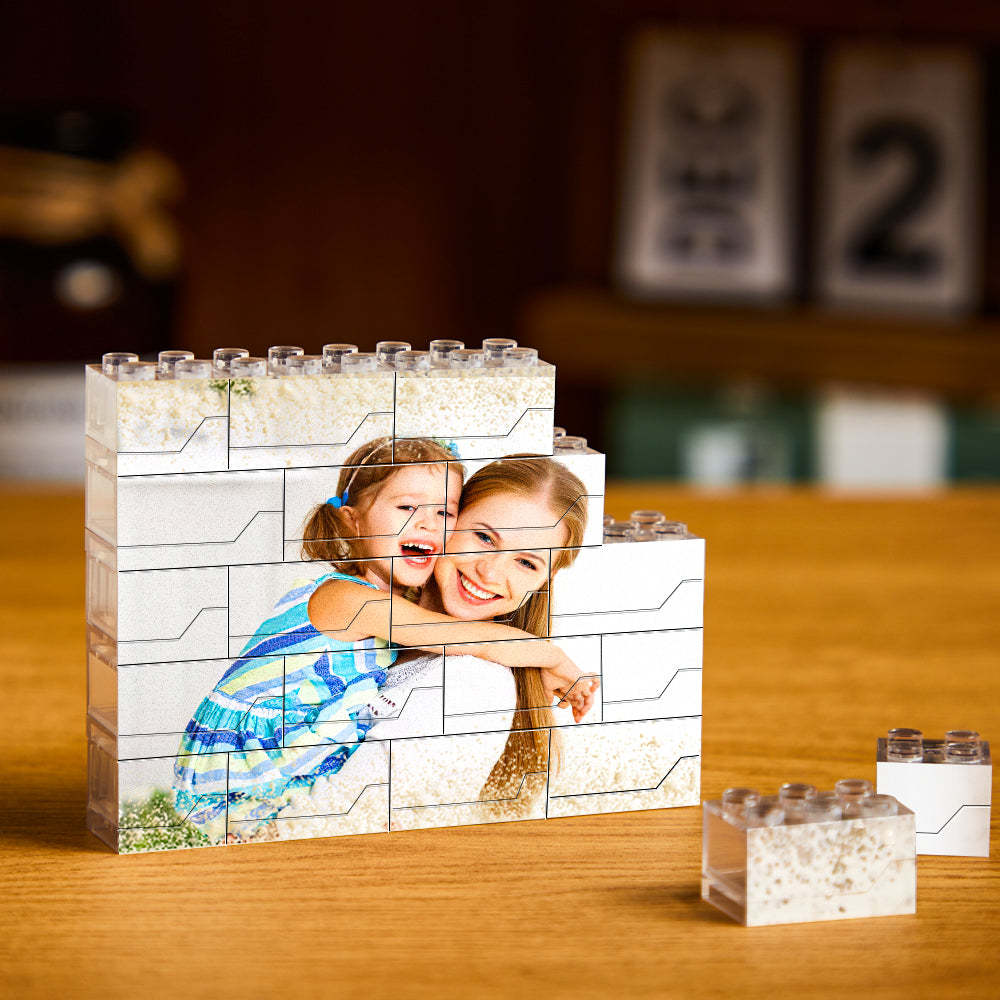 Custom Photo LED Light Building Brick Multicolor Light Up Building Bricks Gift For Mom - soufeelus