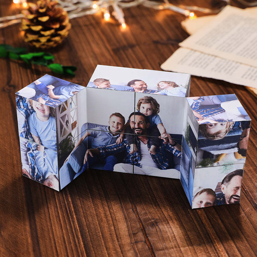 Photo Frame Multiphoto Choices of Style Colorful Rubic's Cube