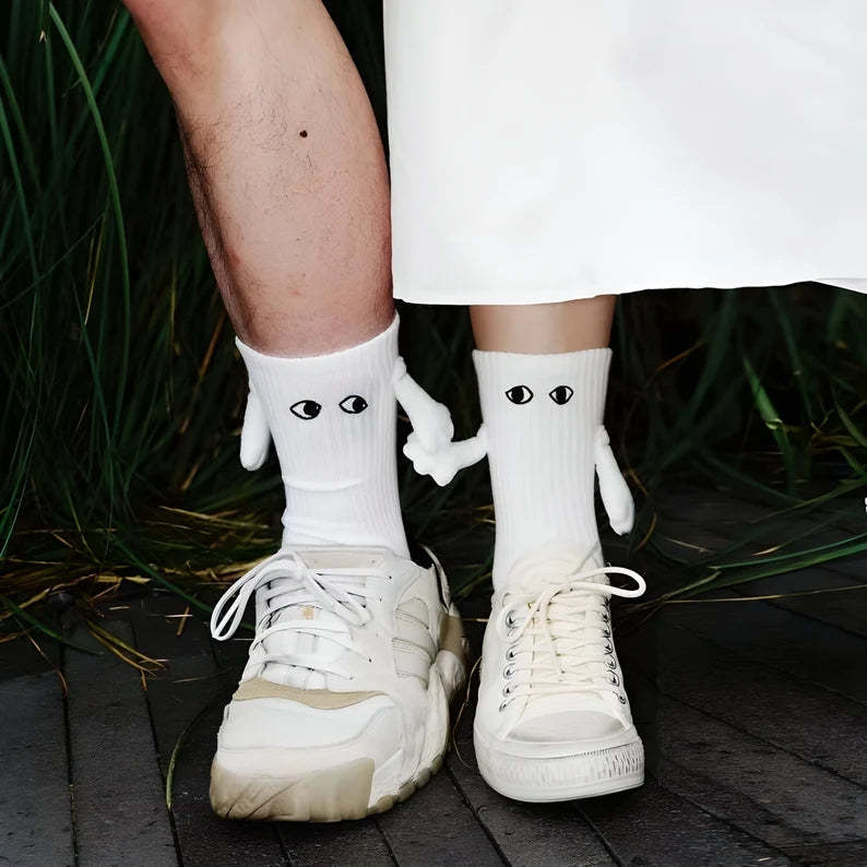 Hand in Hand Socks Creative Magnetic Couple Socks Holding Hands BFF Socks 2Pairs/pack
