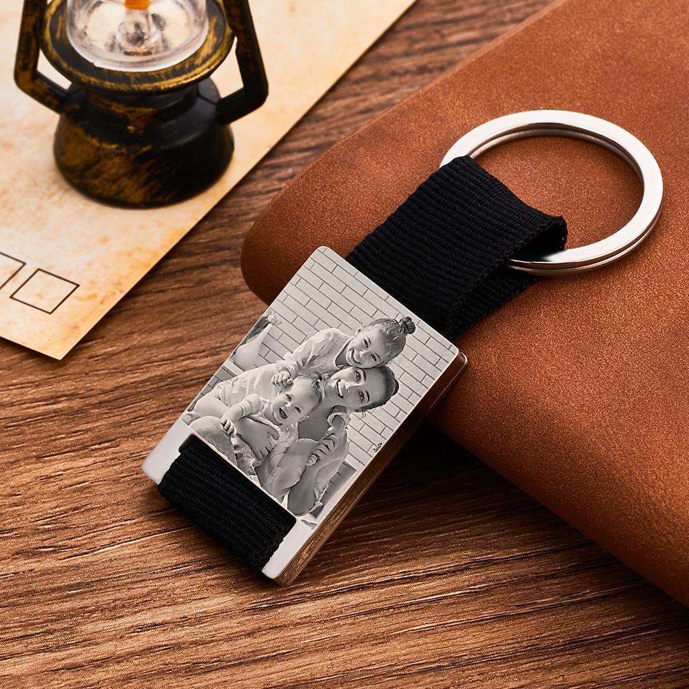 Custom Photo Engraved Calendar Key Chain Keyring Gift for Valentine's Day - soufeelus