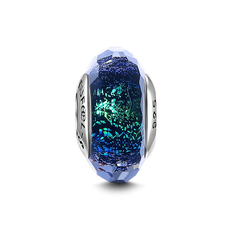 The Ocean Charm Murano Glass Bead Silver - soufeelus