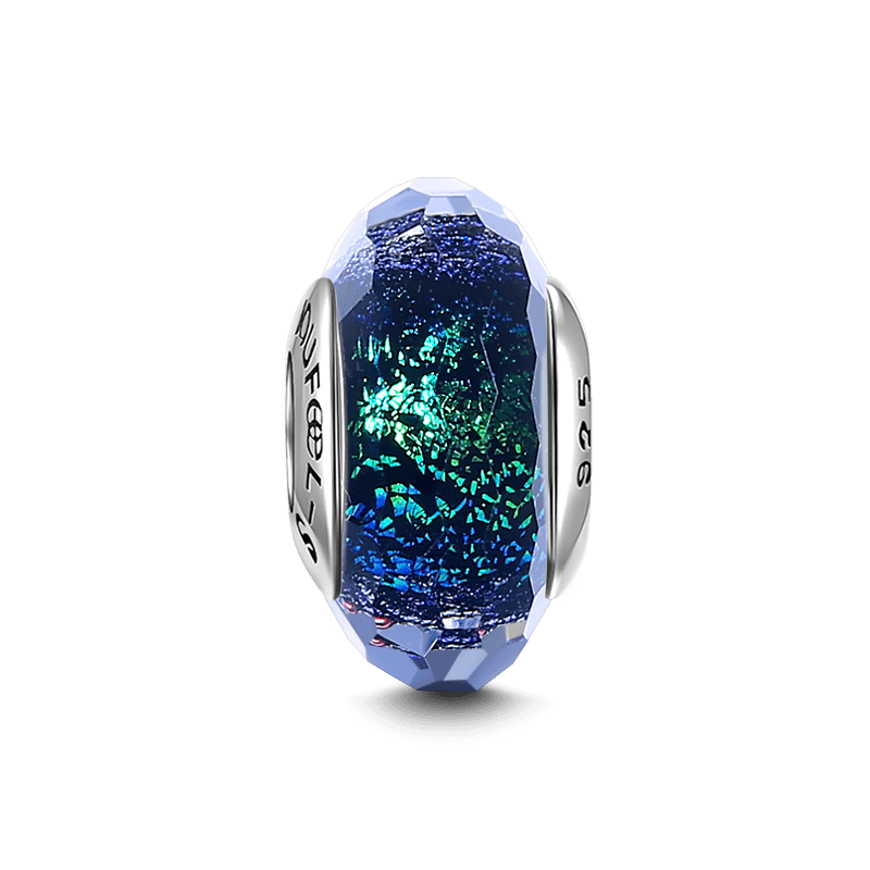 The Ocean Charm Murano Glass Bead Silver