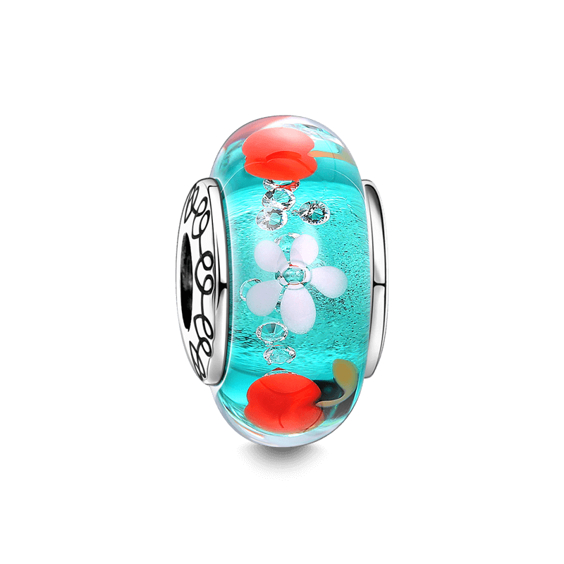 Fruit Charm Murano Glass Bead Silver - soufeelus