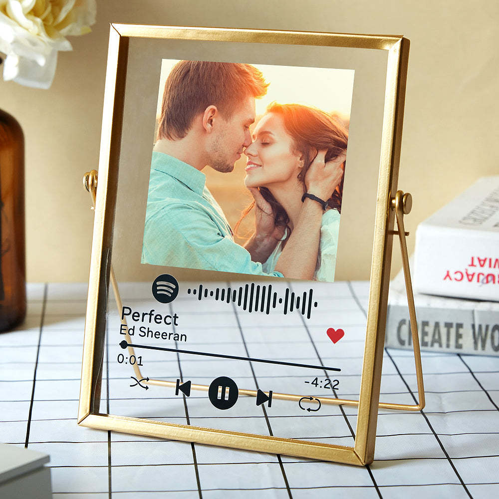 Custom Photo Engraved Text Spotify Plaque Best Dad Ever Gift for Dad