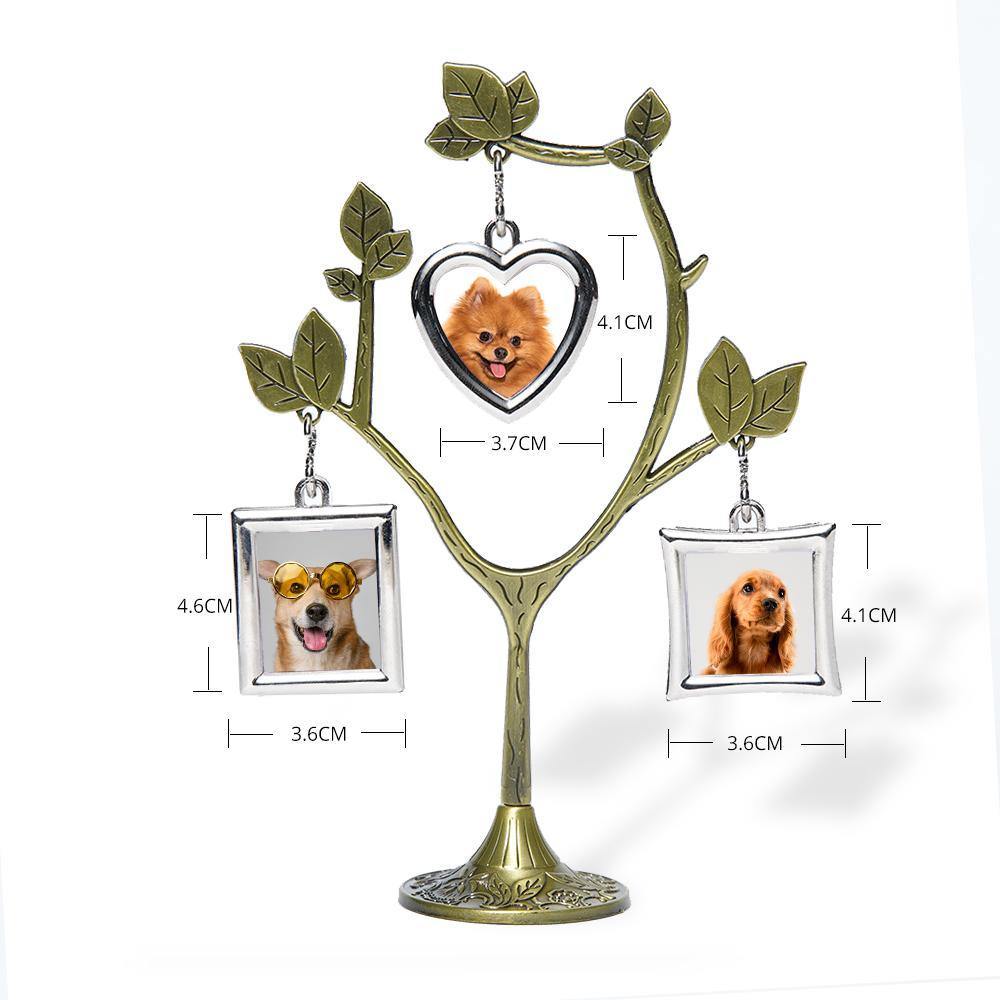 Custom Photo Frame Tree Shape Bronze Metal Creative Home Gifts for Pet - soufeelus