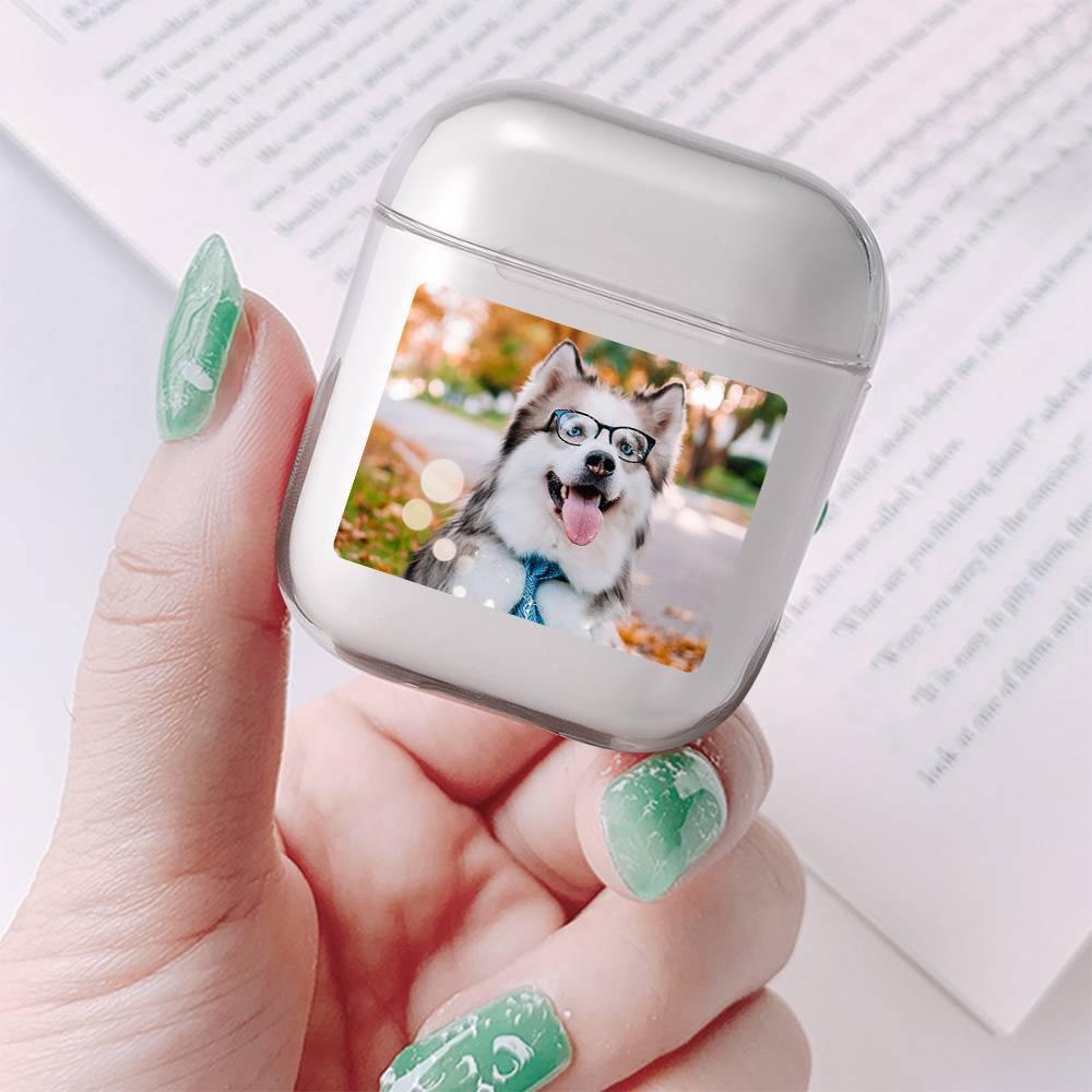 Custom Photo Earphone Case AirPods Case Lovely Dog - Transparent - soufeelus