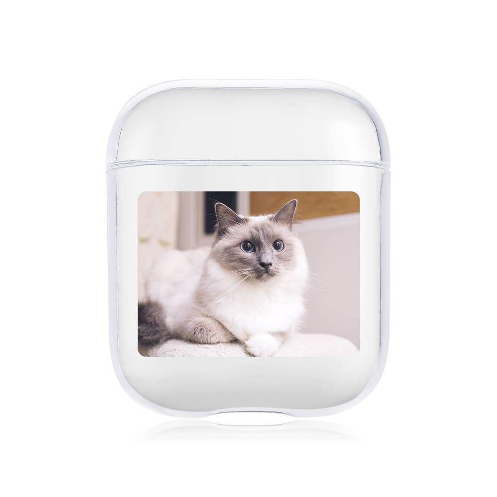 Custom Photo Airpods Case Cat Earphone Case - Transparent - soufeelus
