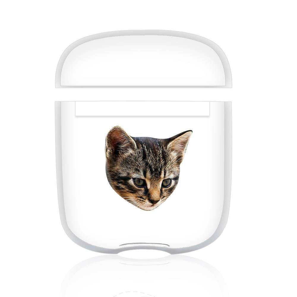 Custom Photo AirPods Case Cute Cat Transparent - Avatar - soufeelus