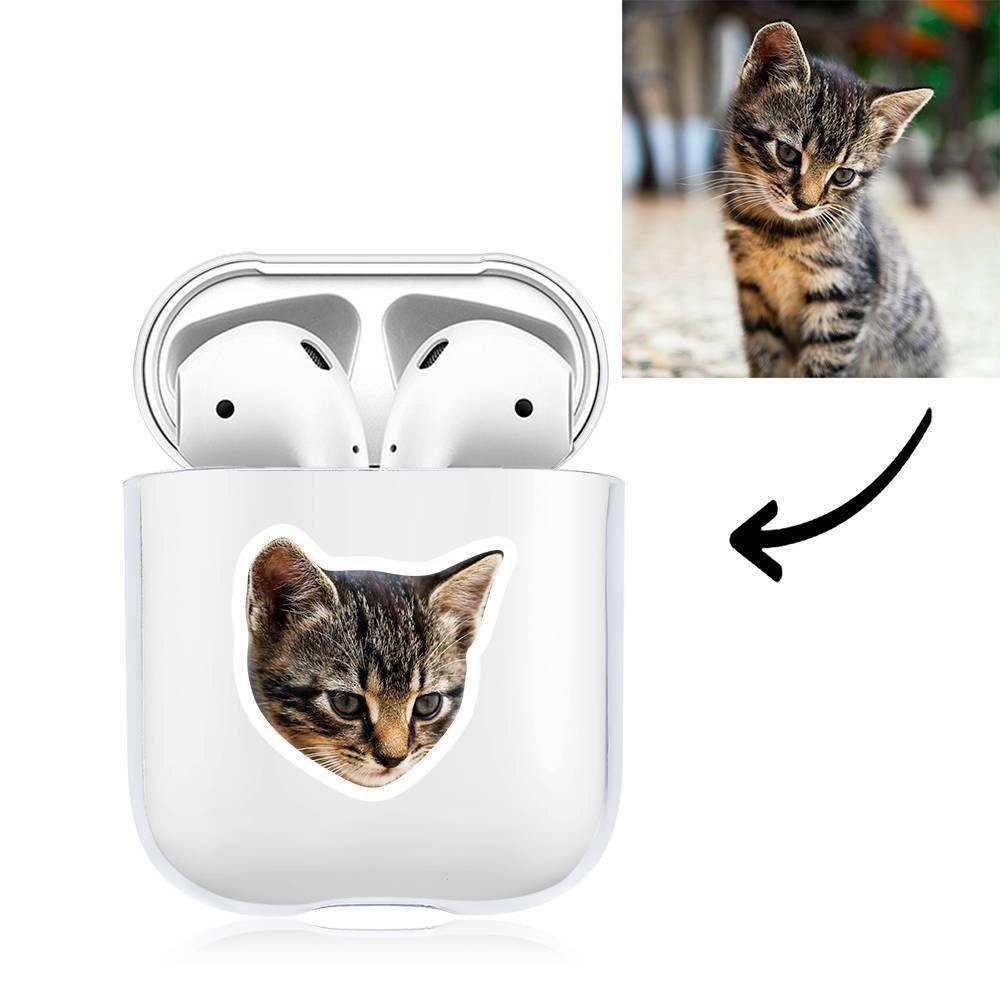 Custom Photo AirPods Case Cute Cat Transparent - Avatar - soufeelus