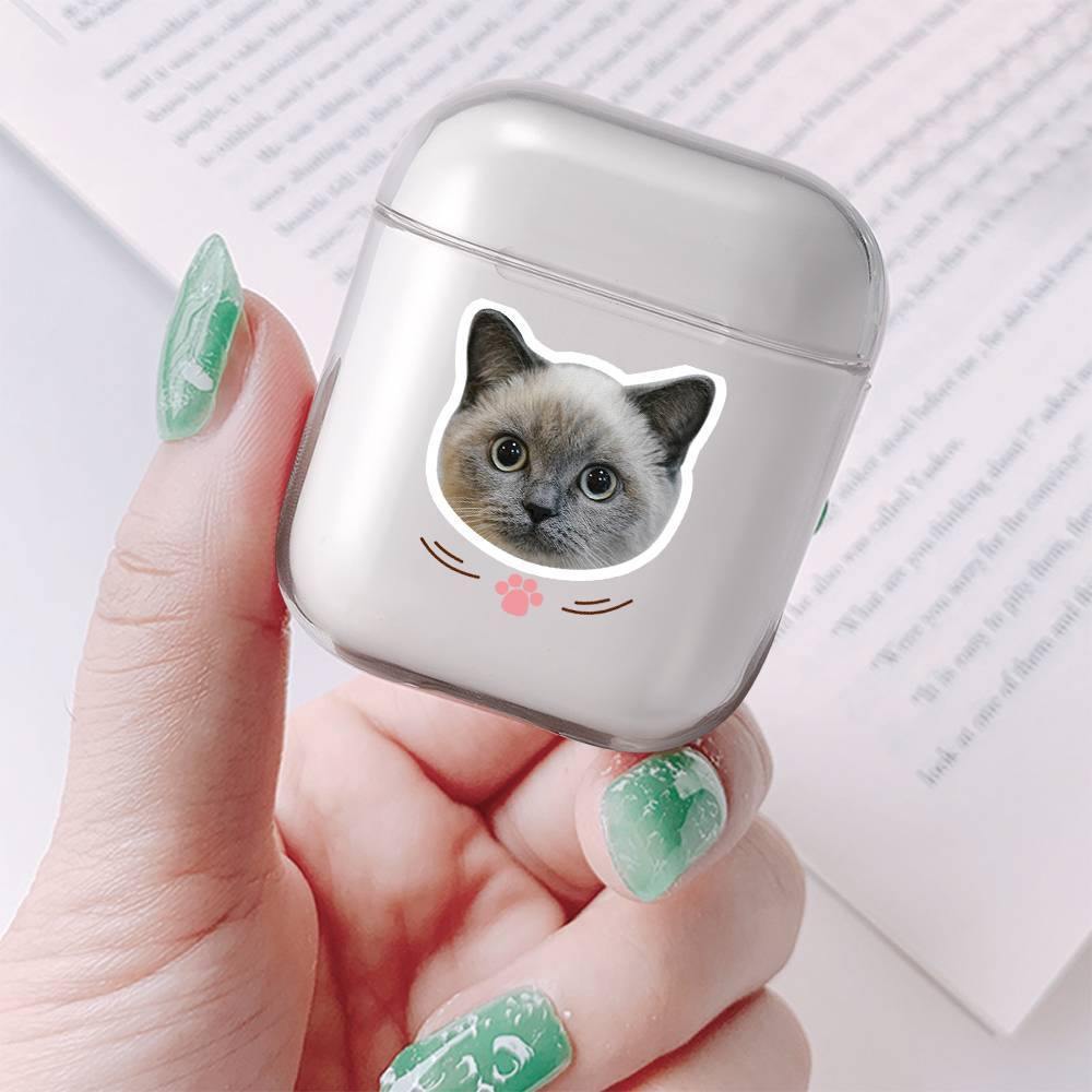 Custom Photo AirPods Case Cat Earphone Case Transparent - Avatar - soufeelus