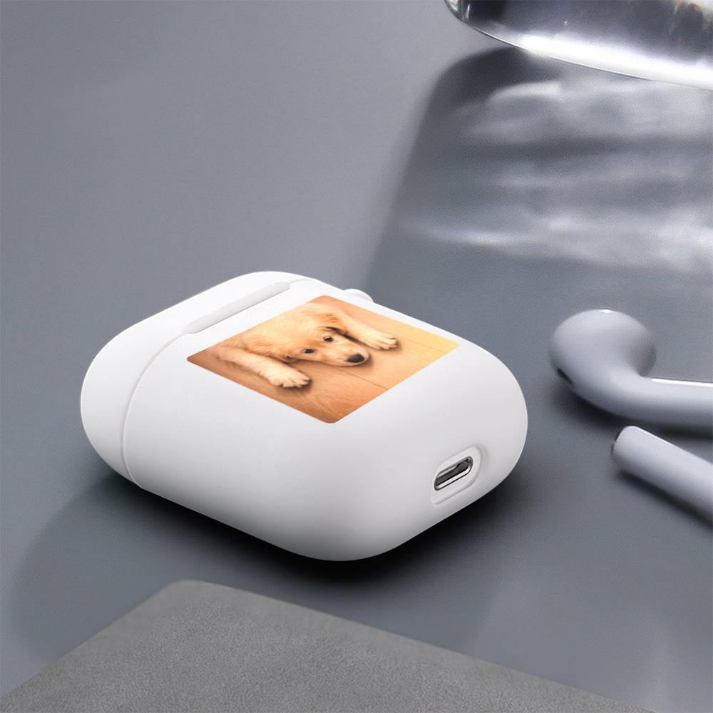 Custom Photo AirPods Case Lovely Dog Earphone Case - White - soufeelus