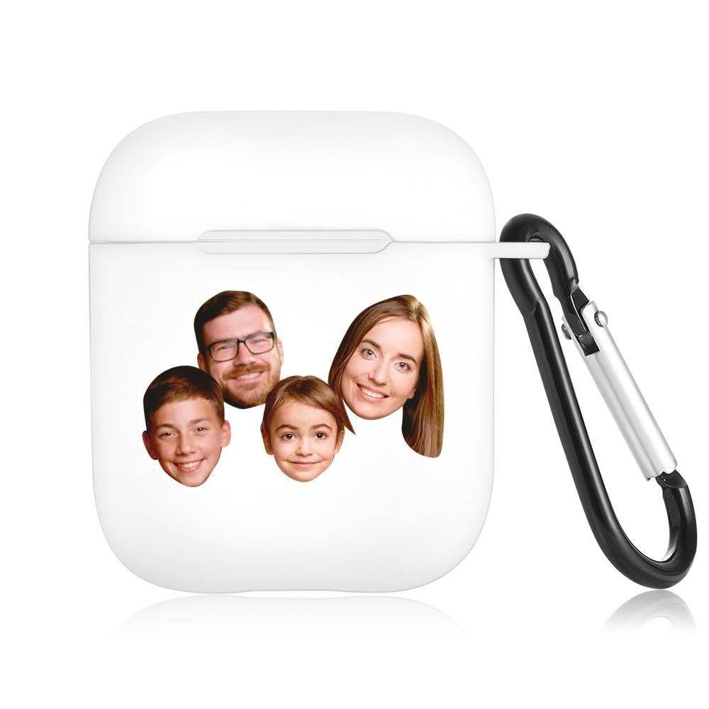 Custom Photo Airpods Case Happy Family White Earphone Case - Avatar - soufeelus