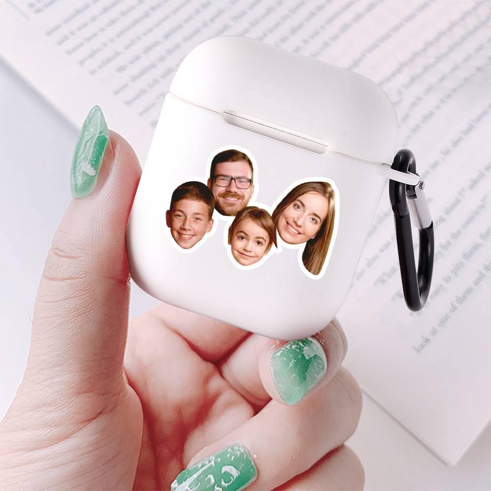 Custom Photo Airpods Case Happy Family White Earphone Case - Avatar - soufeelus